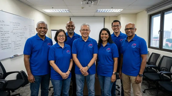 The founding team at the assembly.