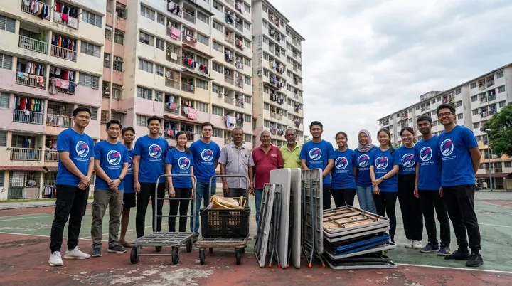 Volunteers and community representatives after the activity.