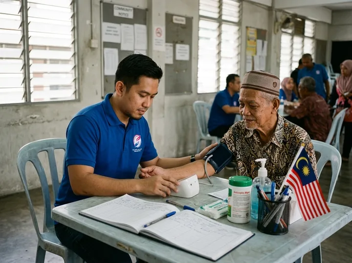 A health check with a volunteer practitioner.