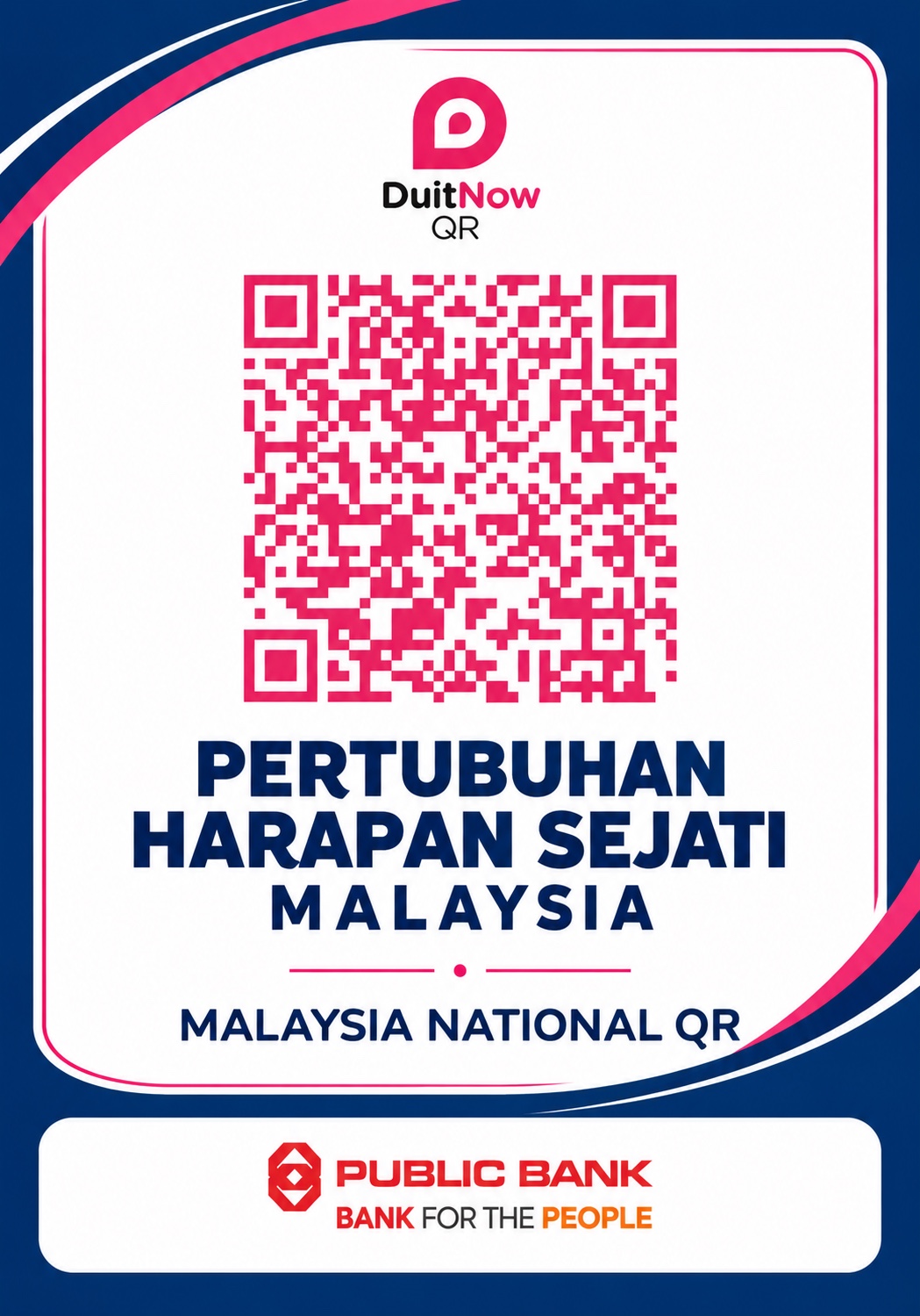 QR DuitNow Pertubuhan Harapan Sejati Malaysia, Public Bank